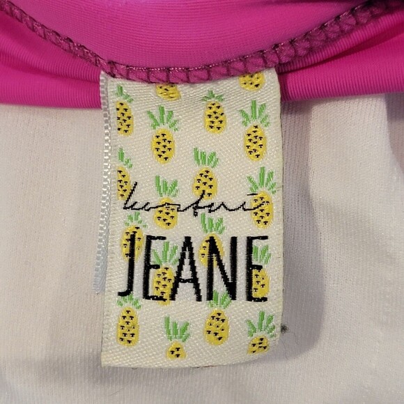 Kortni Jeane Pink Squared Up Swim Bathing Suit Top Size M High Neck Wireless - Picture 5 of 8